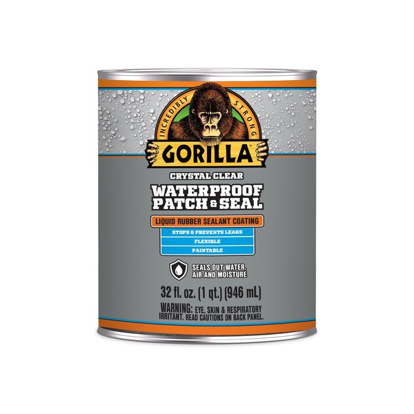 Gorilla Glue Clear Rubber-Based Liquid Rubber Waterproof Sealer 32 oz 105341